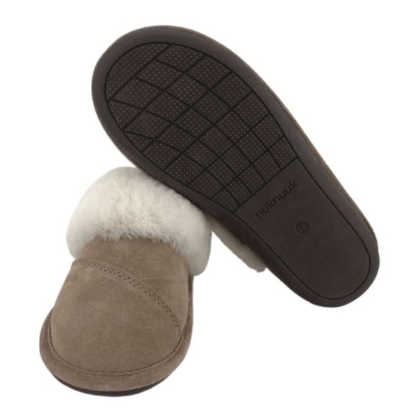 Nuknuuk | Women's Leather Slippers | Taupe Grey | Size 7 - Picture 6 of 6